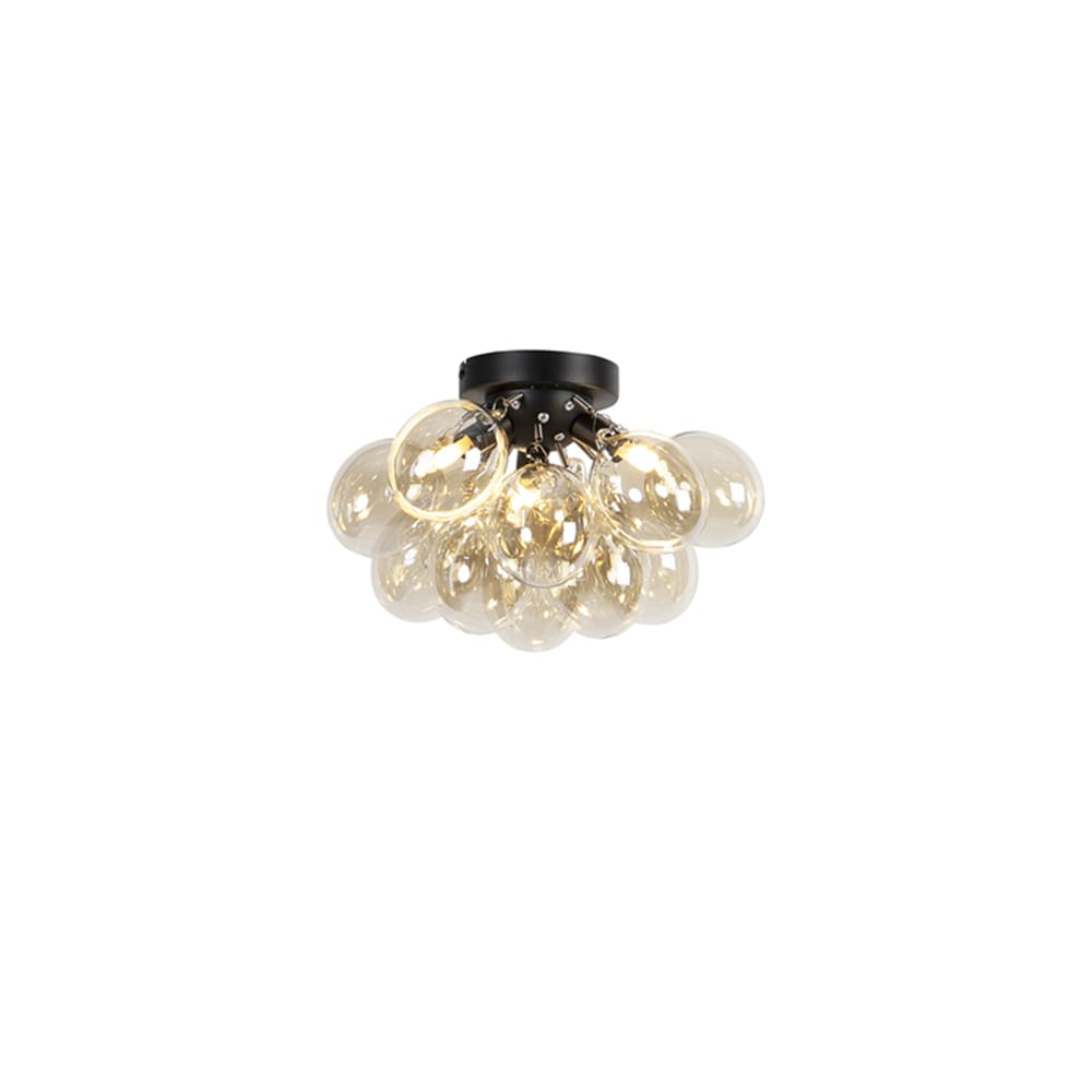 QAZQA Deckenleuchte aus Glas, gold/messing style modern - Glas