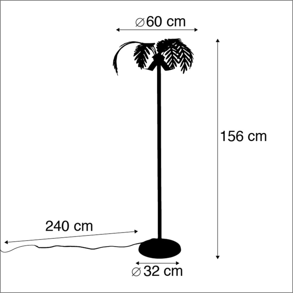 Lampadaire en métal doré/laiton — vue 4