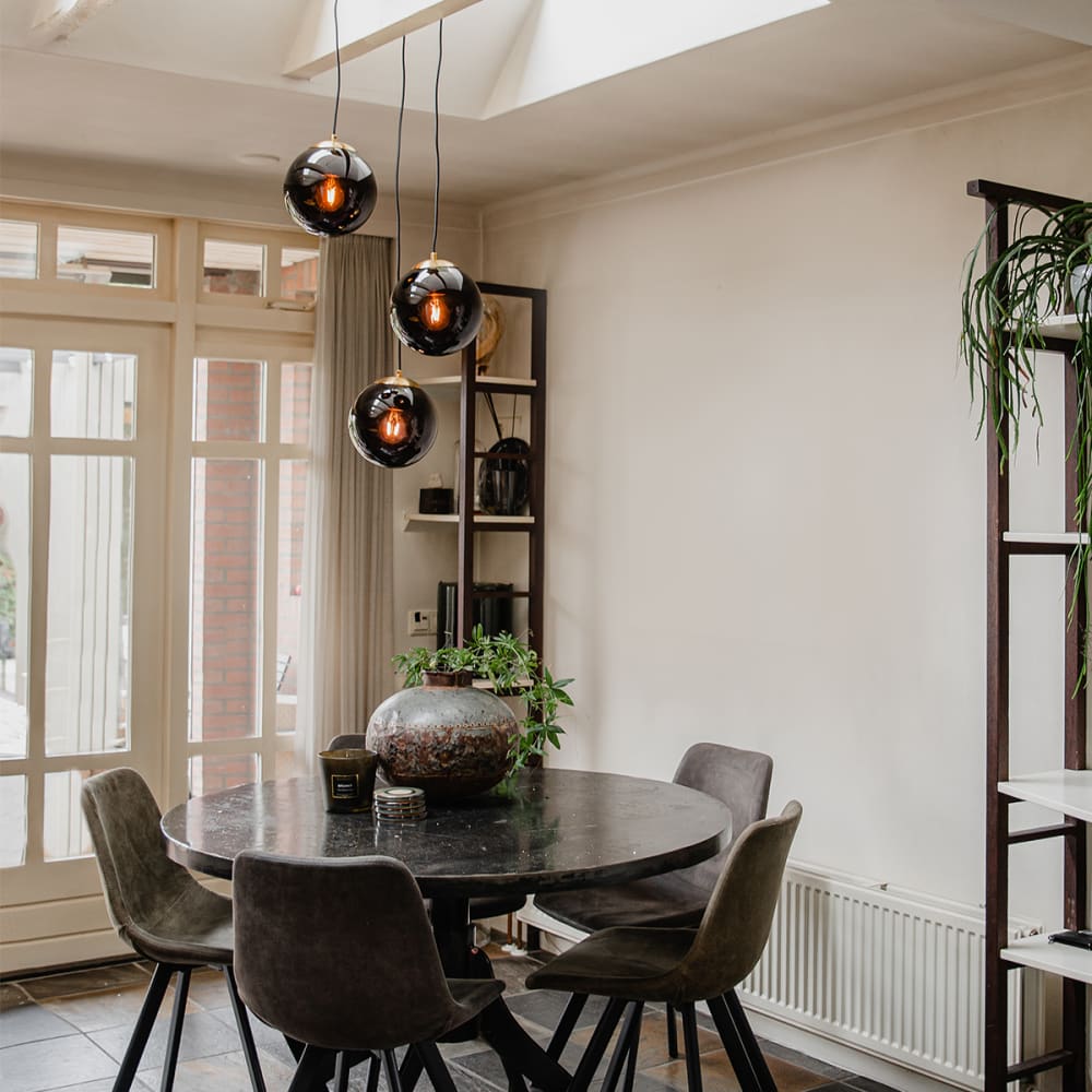 Suspension en verre noir - Maisons du Monde