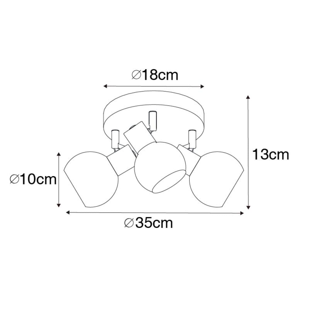 Spot plafond en verre noir — vue 4