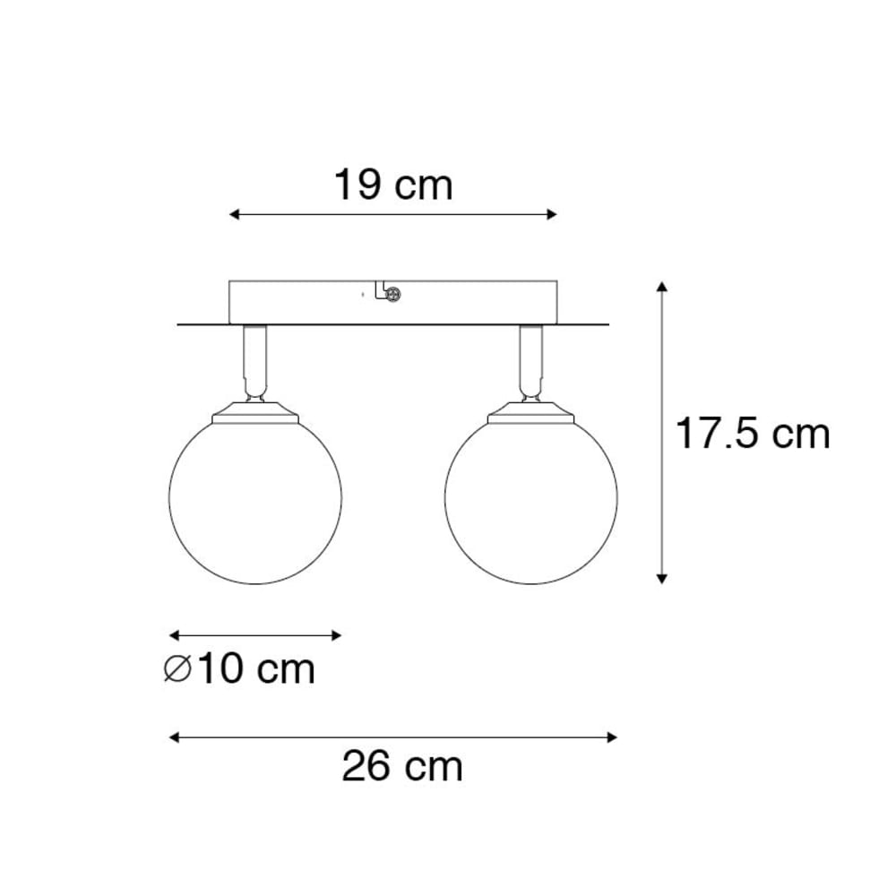 Spot plafond en verre noir — vue 4
