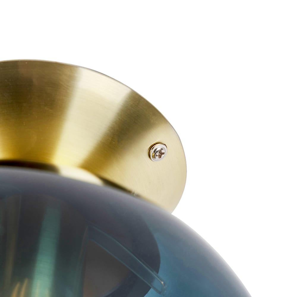 Plafonnier en verre bleu — vue 3