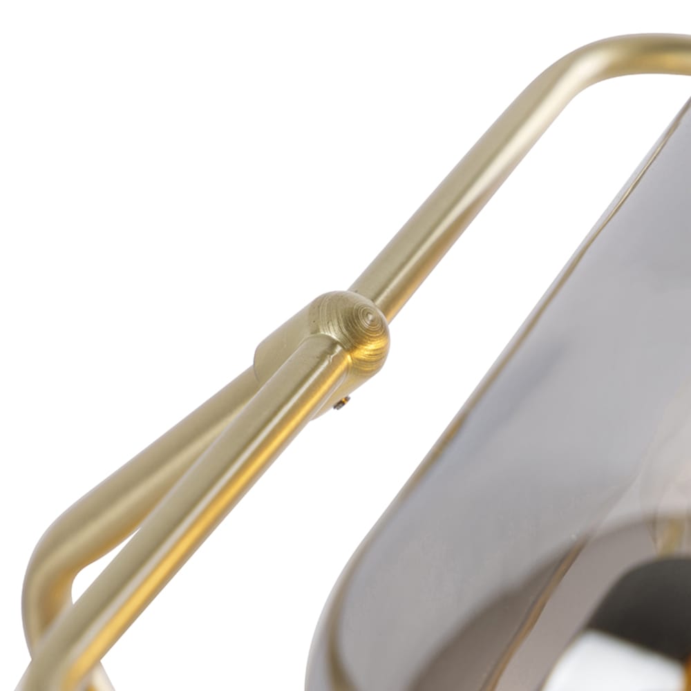Lampe de table en verre doré/laiton — vue 3