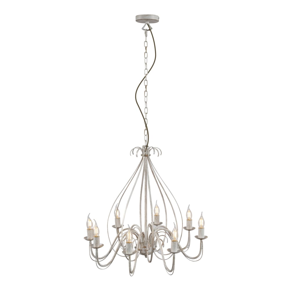Lustre antique crème 8 lumières — vue 4