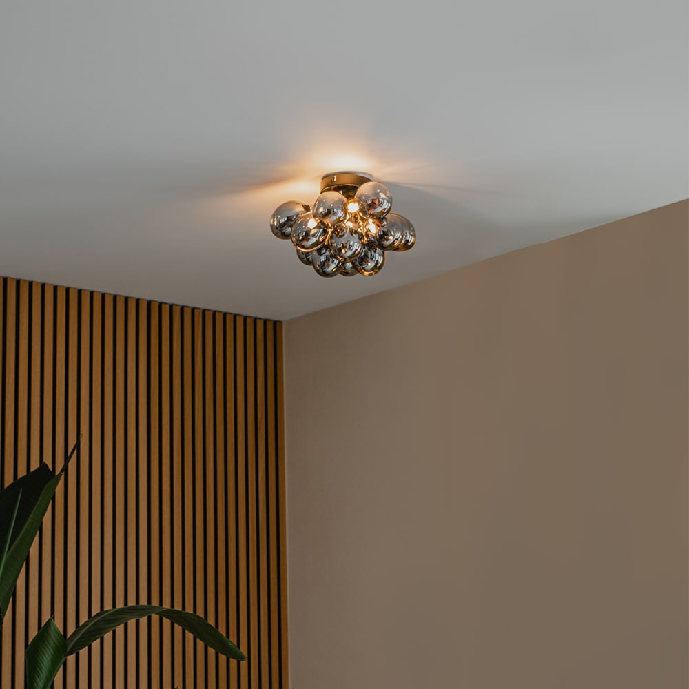 Plafonnier en verre noir — vue 3