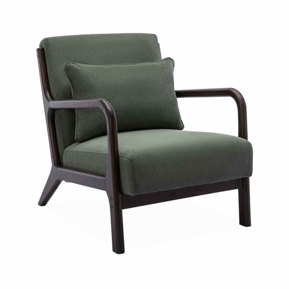 Fauteuil velours côtelé