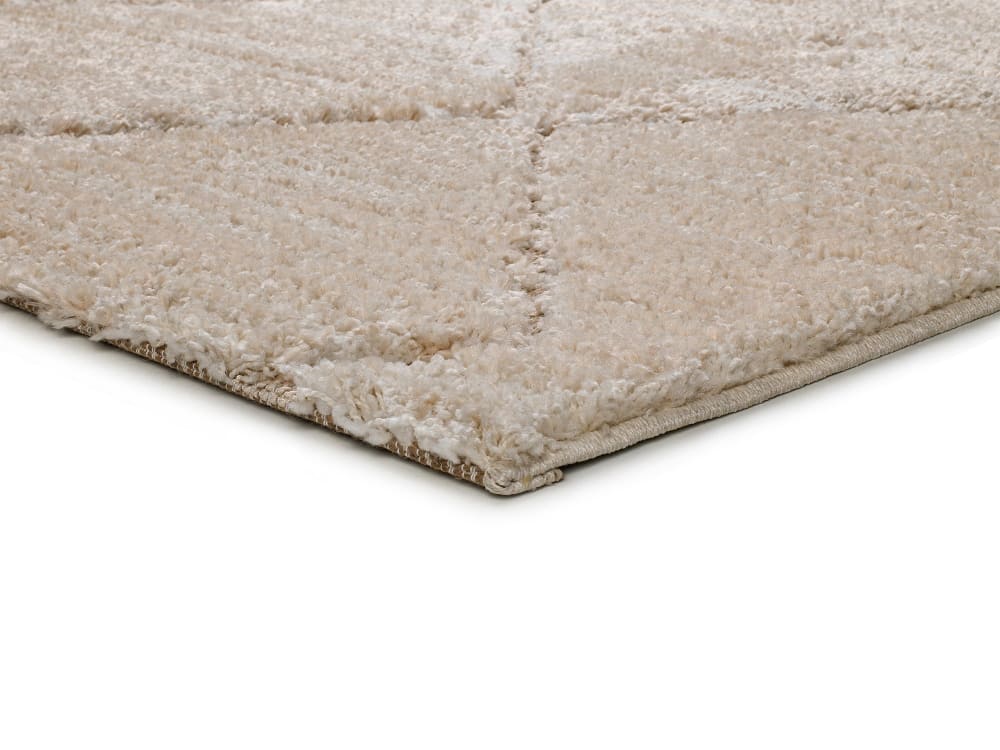 Tapis shaggy ethnique beige 80x150 cm — vue 4