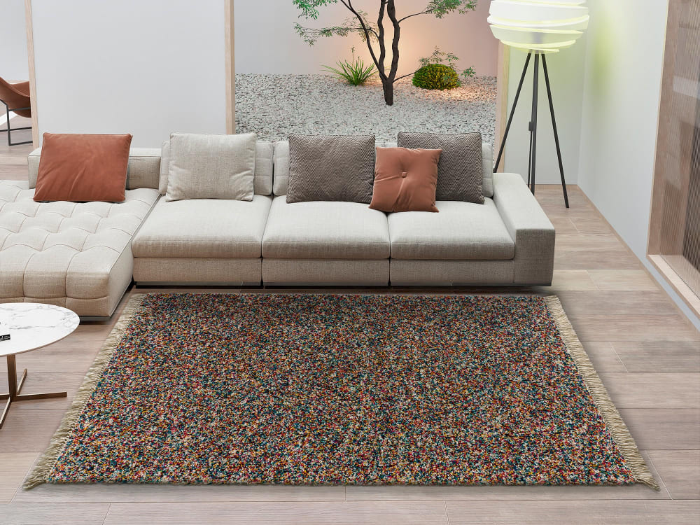 Tapis shaggy moderne multicolore 120x170 cm — vue 3