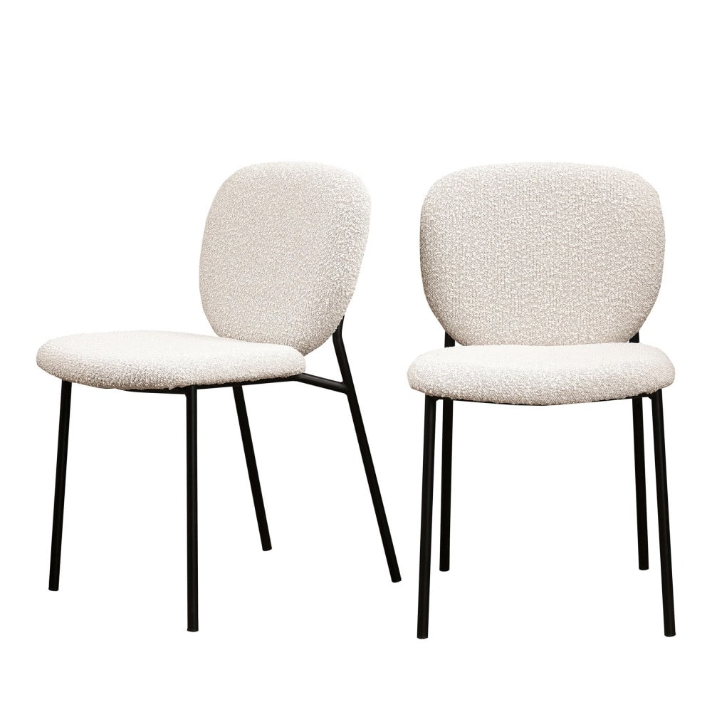 Lot de 2 chaises en tissu