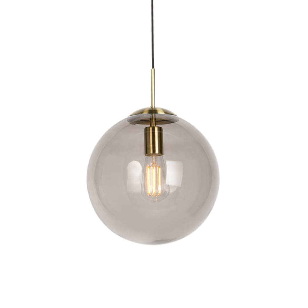 QAZQA Pendelleuchte aus Glas, gold/messing style modern - Glas