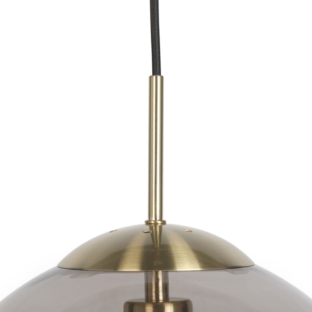 Suspension en verre doré/laiton — vue 3