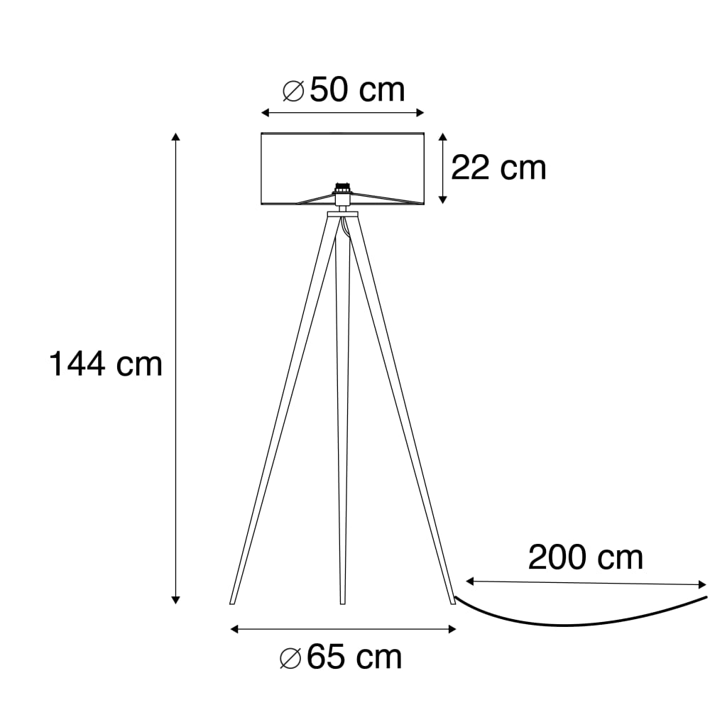 Lampadaire en acier noir — vue 4