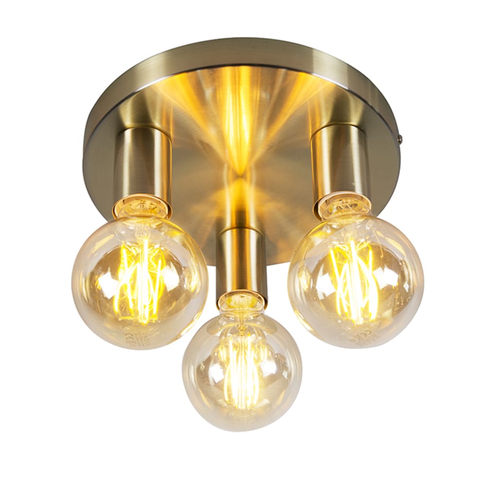 QAZQA Deckenleuchte aus Stahl, gold style modern - Metall