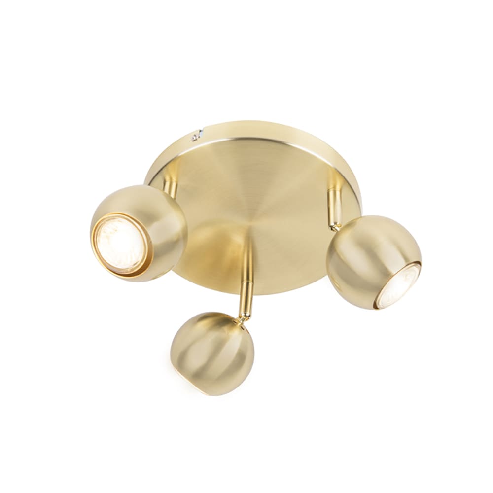 QAZQA Aufbaustrahler aus Stahl, gold/messing style modern - Metall