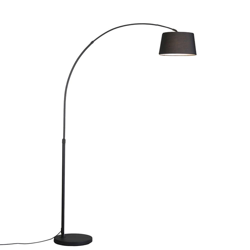QAZQA Bogenleuchte aus Stahl, schwarz style modern - Metall