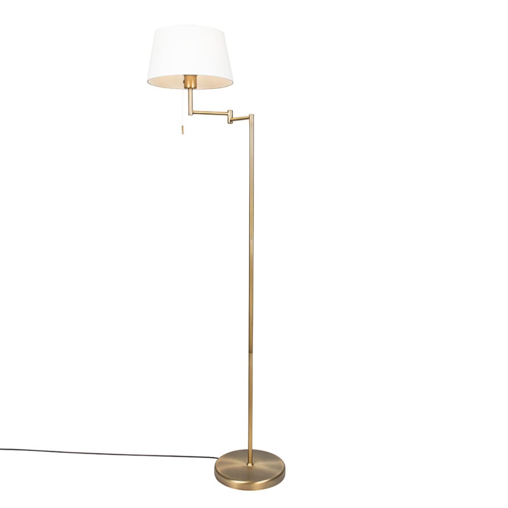 QAZQA Stehleuchte aus Stahl, bronze style modern Gold Metall