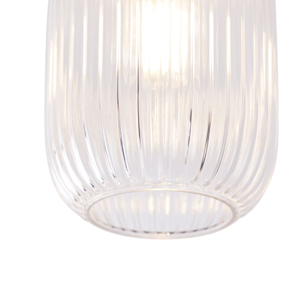 Plafonnier en verre doré/laiton — vue 3