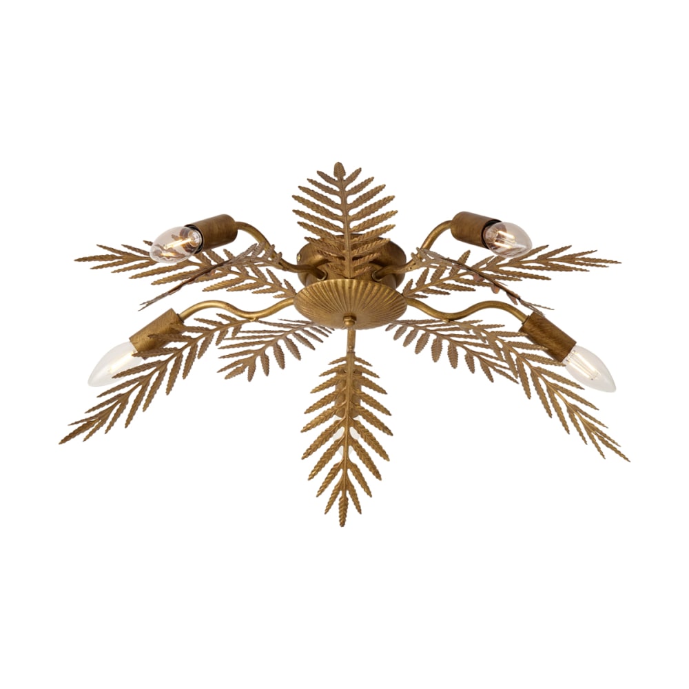 QAZQA Deckenleuchte aus Stahl, gold/messing style classic chic - Metall