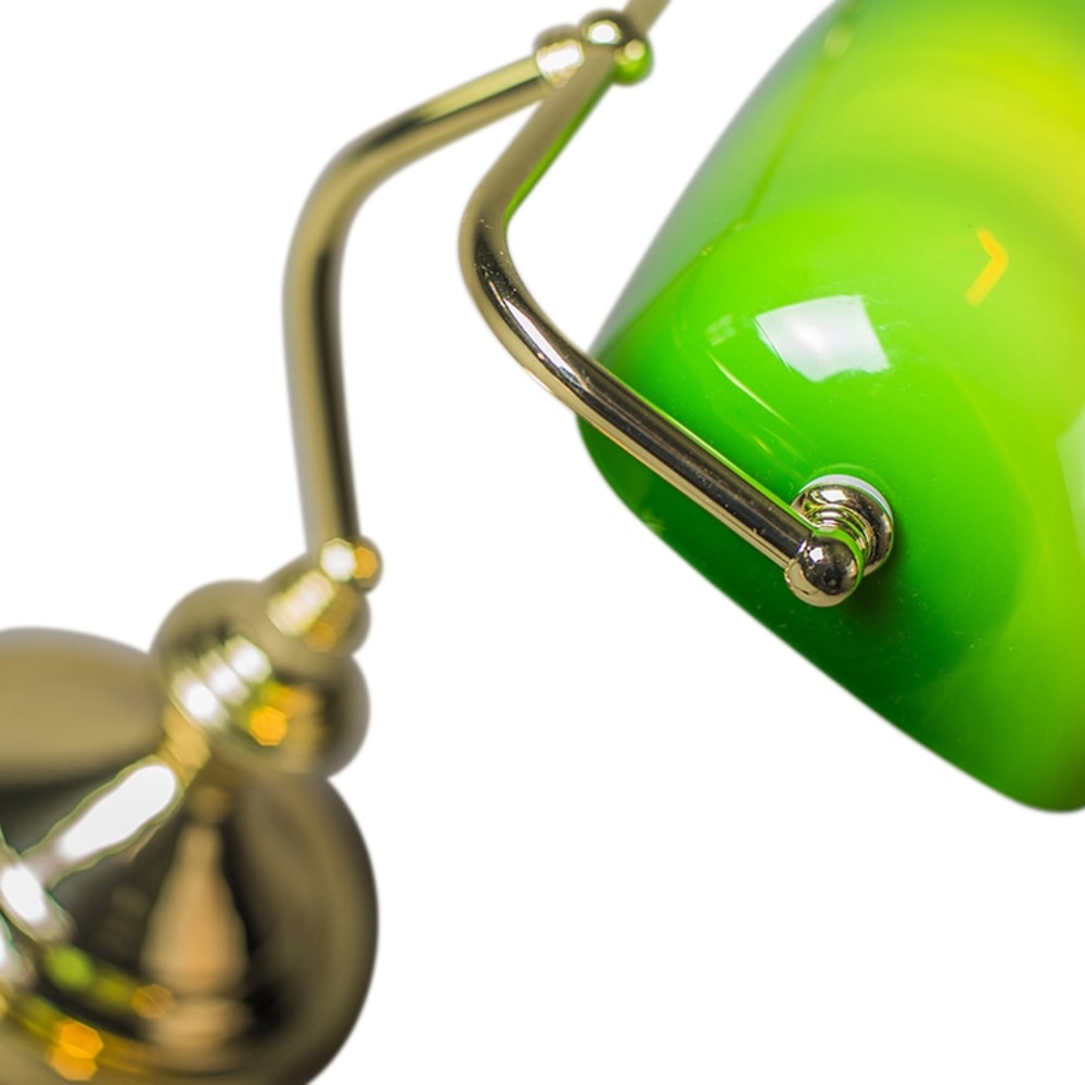 Lampe de table en acier vert — vue 3