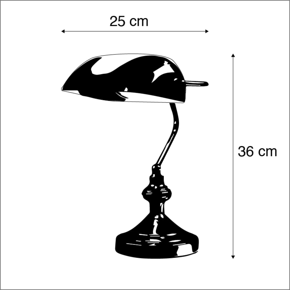 Lampe de table en acier vert — vue 4