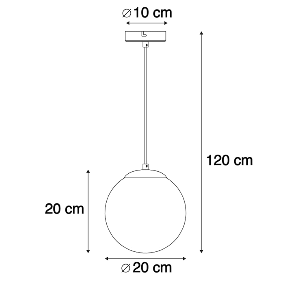 Suspension en verre bleu — vue 4