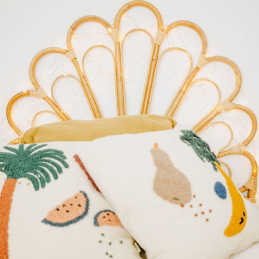 Tête de lit rotin naturel 130 x 164 cm