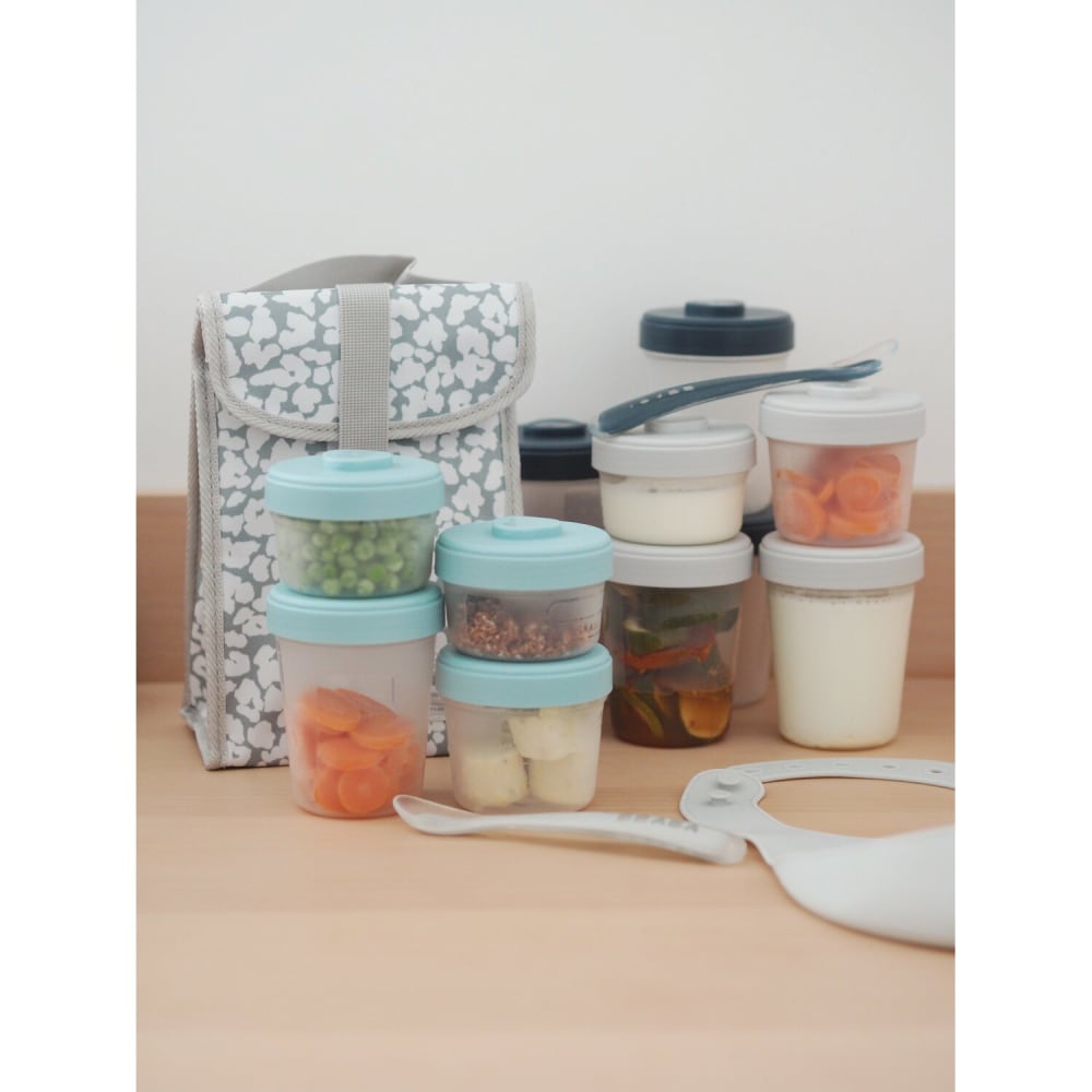 Pack 1er repas avec pots de conservation et cuillères (14 pièces) (Béaba) - Image 2
