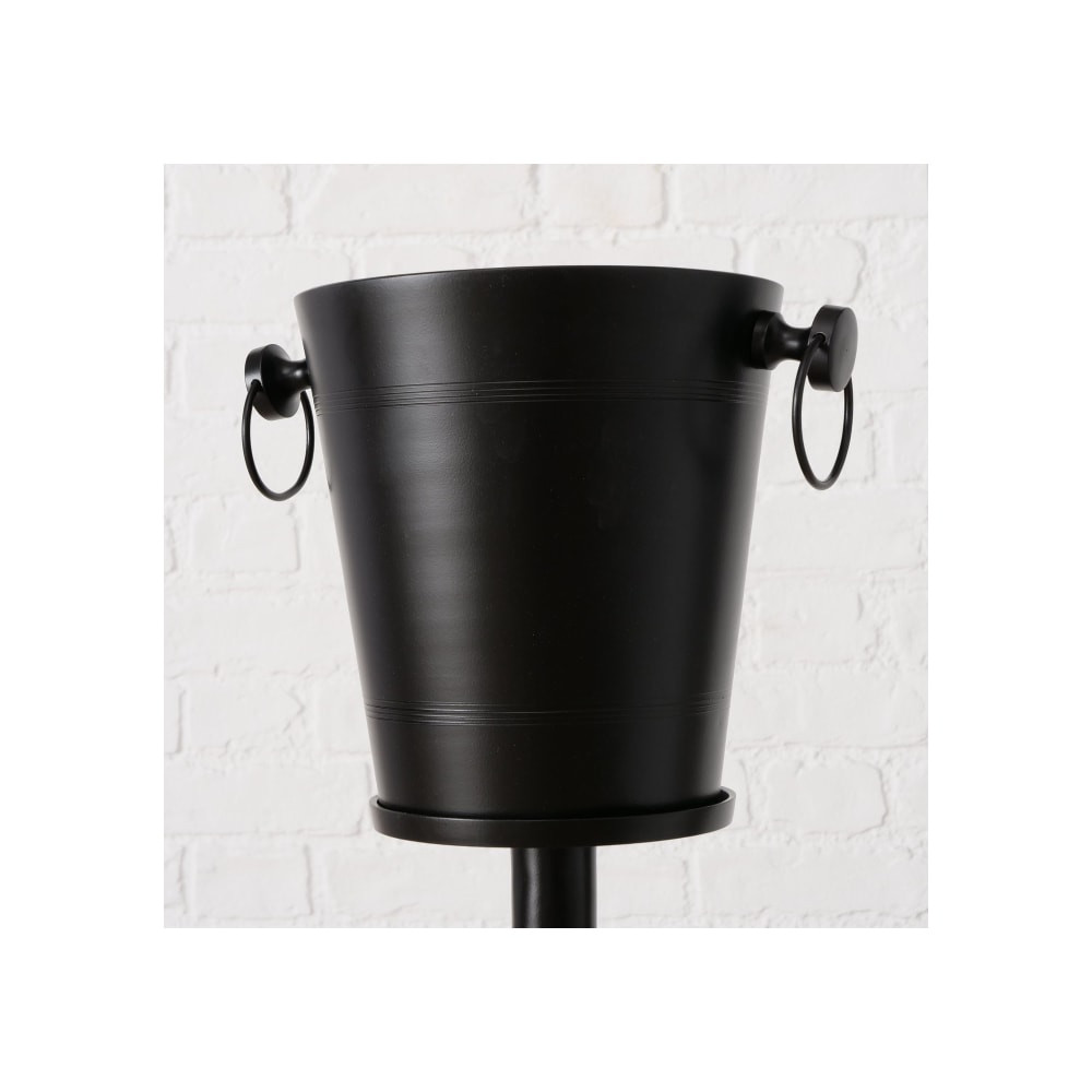Seau à champagne sur pied en métal noir - h108cm - Maisons du Monde