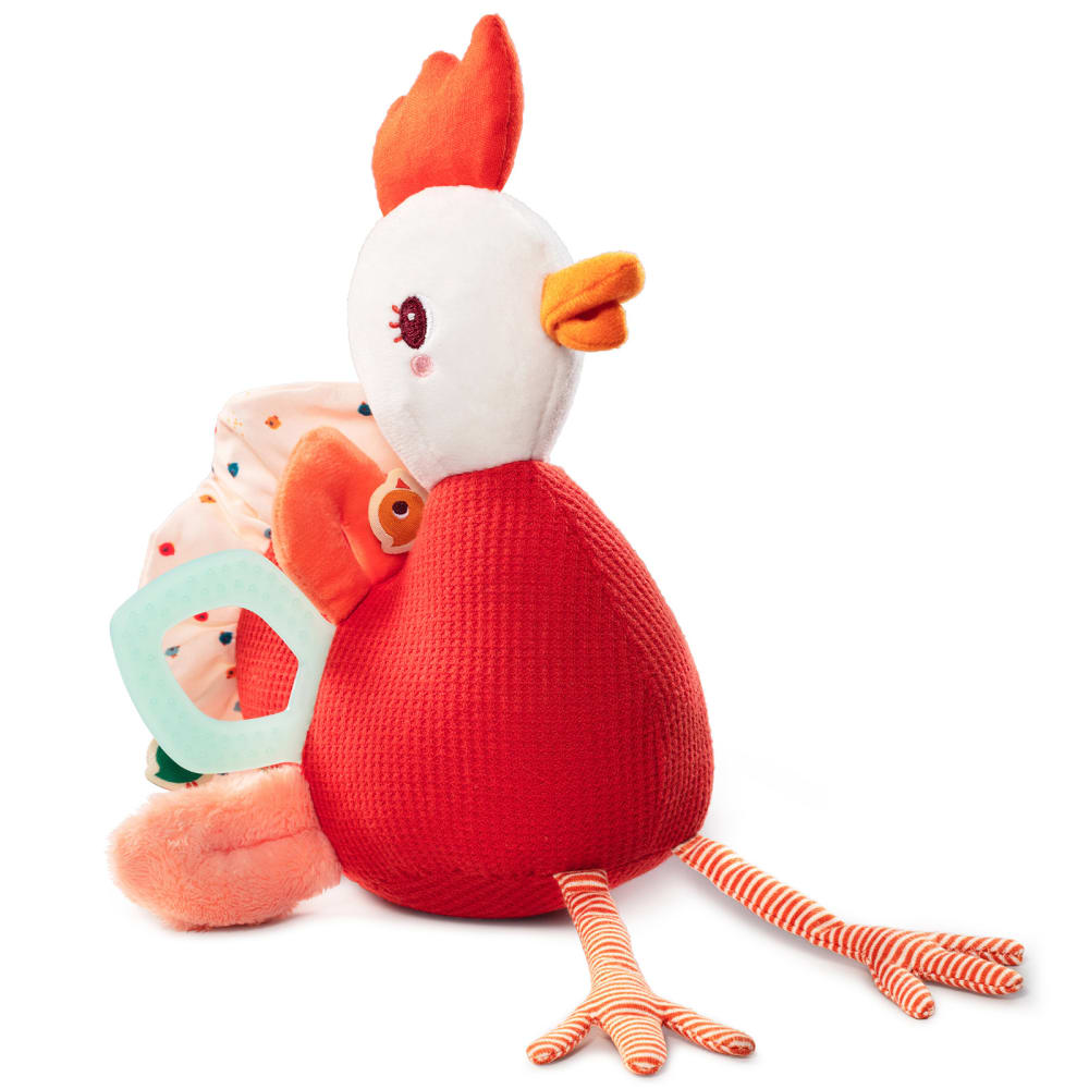 Lilliputiens Peluche d'activités Paulette la poule Rouge Pes - Polyester - 19x13x22cm