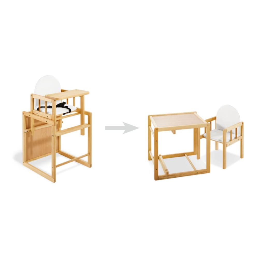 Chaise haute combinée naturel (Pinolino) - Image 2
