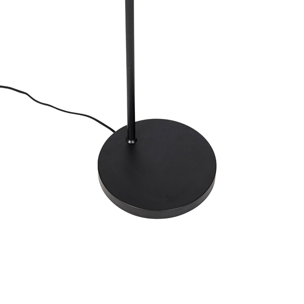 Lampadaire design noir verre doré fumé — vue 4