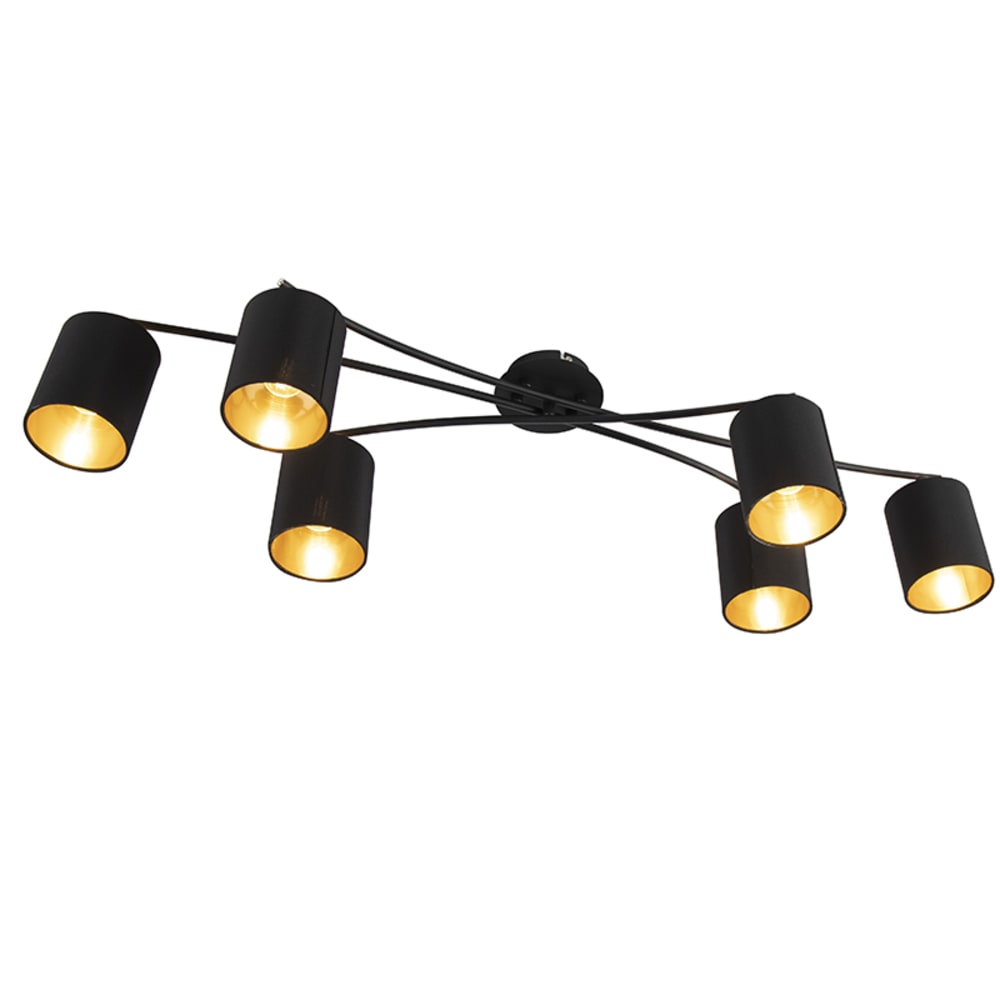 QAZQA Strahler aus Stahl, schwarz style modern - Metall