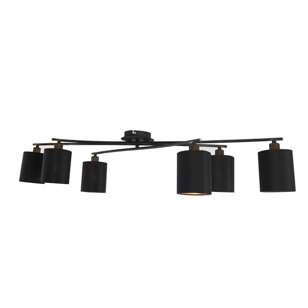 Spot plafond en acier noir