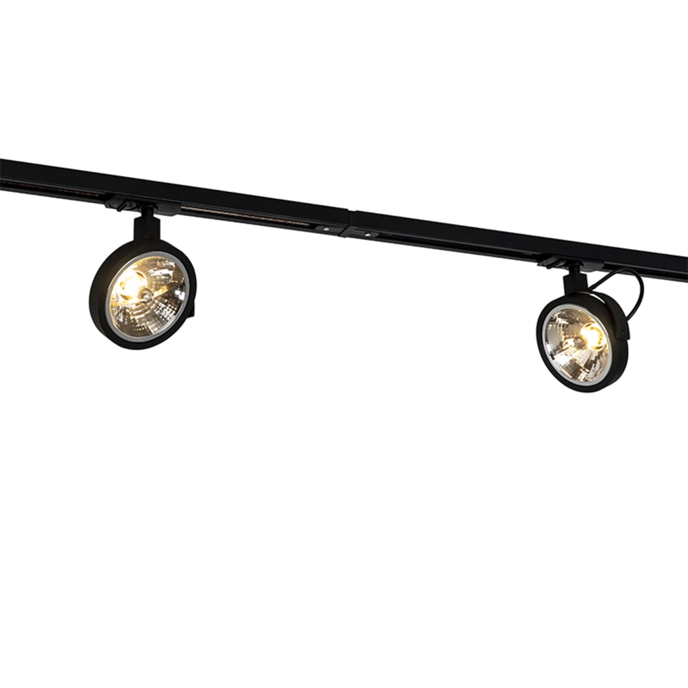 QAZQA Lampen Schienensystem aus Aluminium, schwarz style modern - Aluminium