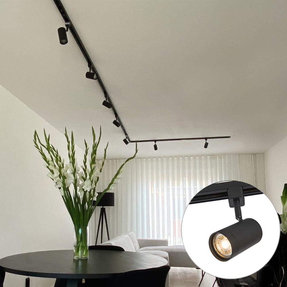 Plafonnier en aluminium noir — vue 3