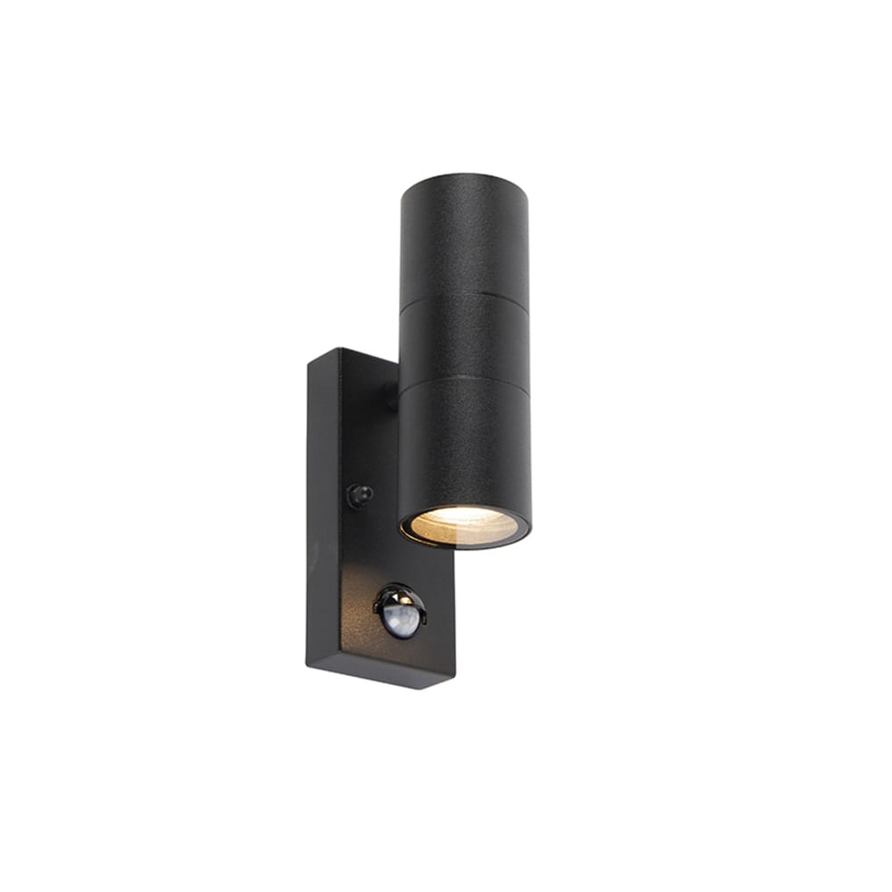 Lampe à détecteur extérieur en acier inoxydable noir Lampe à détecteur extérieur en acier inoxydable noir