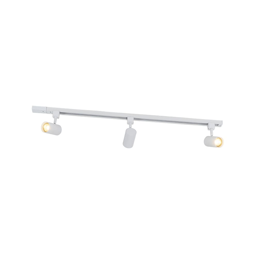 Système rail monophasé moderne 3 spots blanc