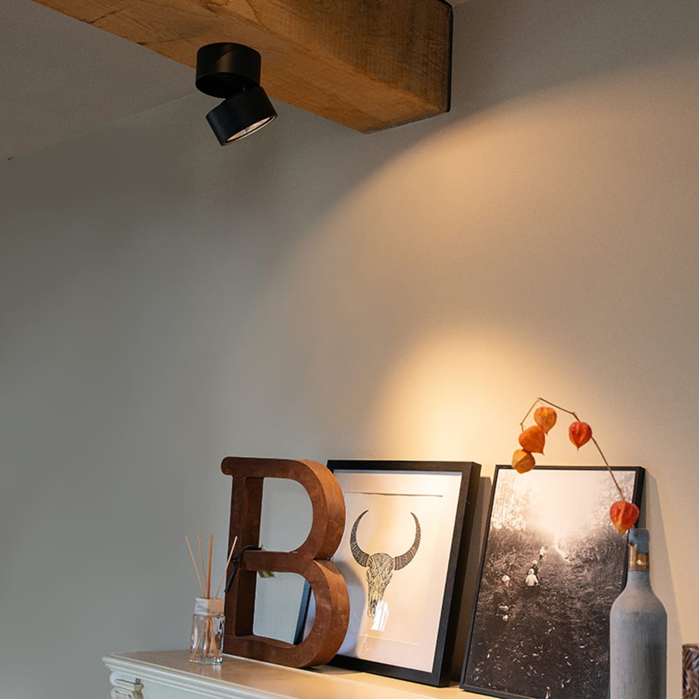 Spot murale en acier noir — vue 3