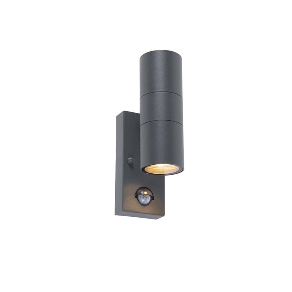 Lampe à détecteur extérieur en acier inoxydable anthracite