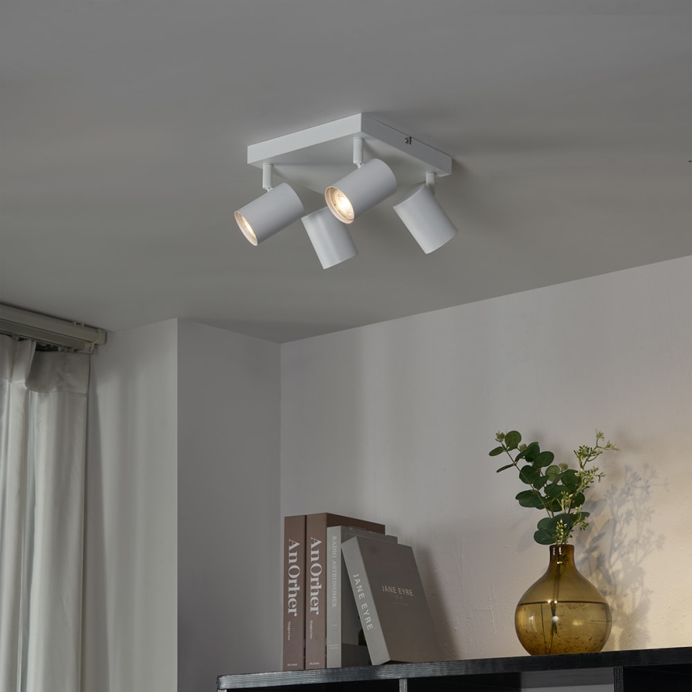 Spot plafond en acier blanc — vue 3
