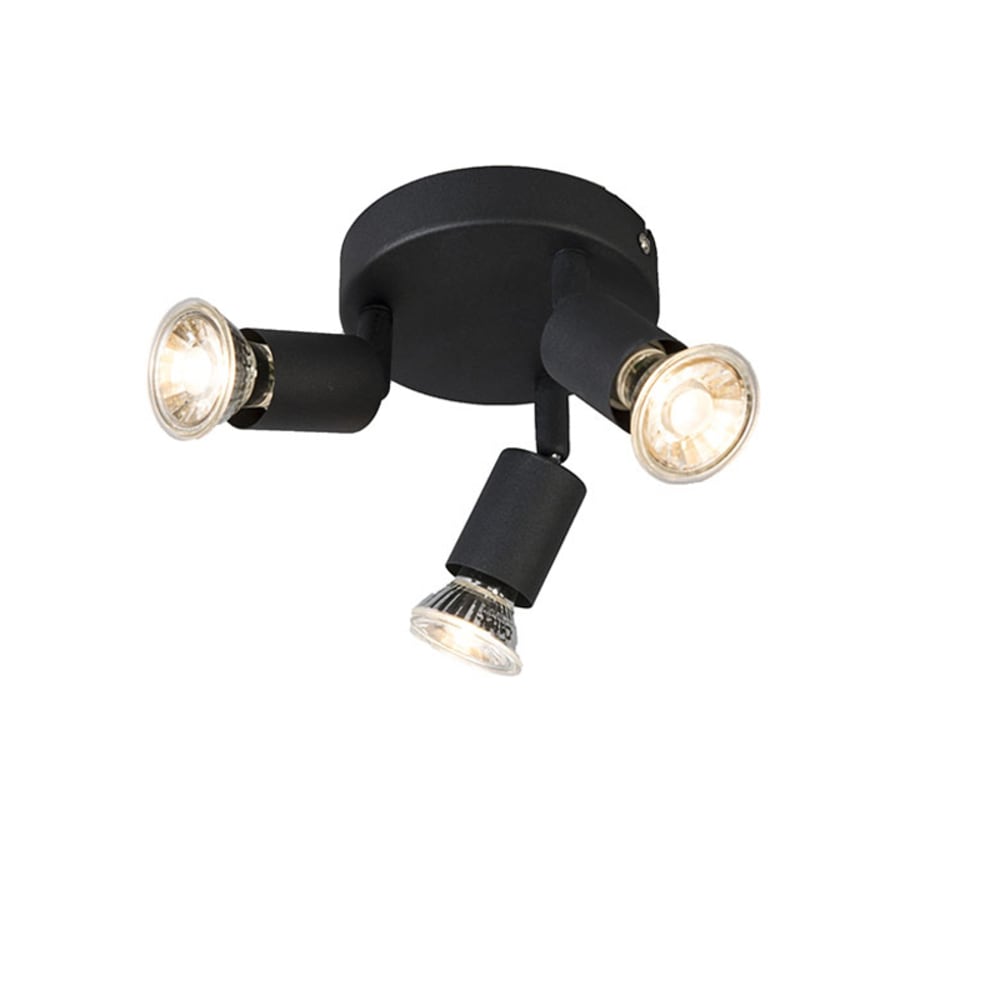 Spot plafond en acier noir