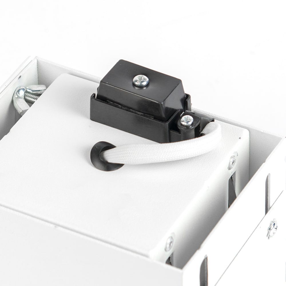 Spot à encastrer en acier blanc — vue 3