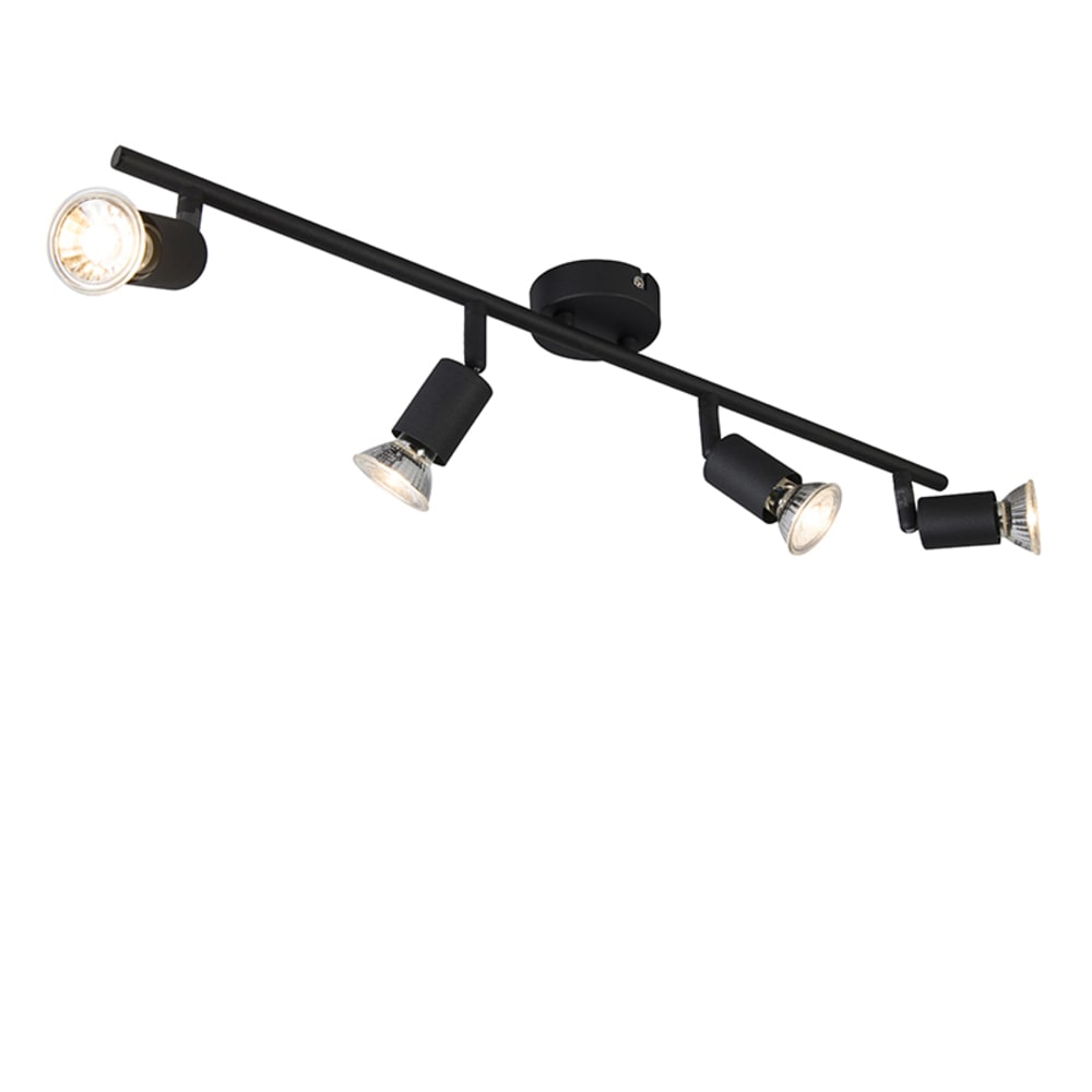 Spot plafond en acier noir