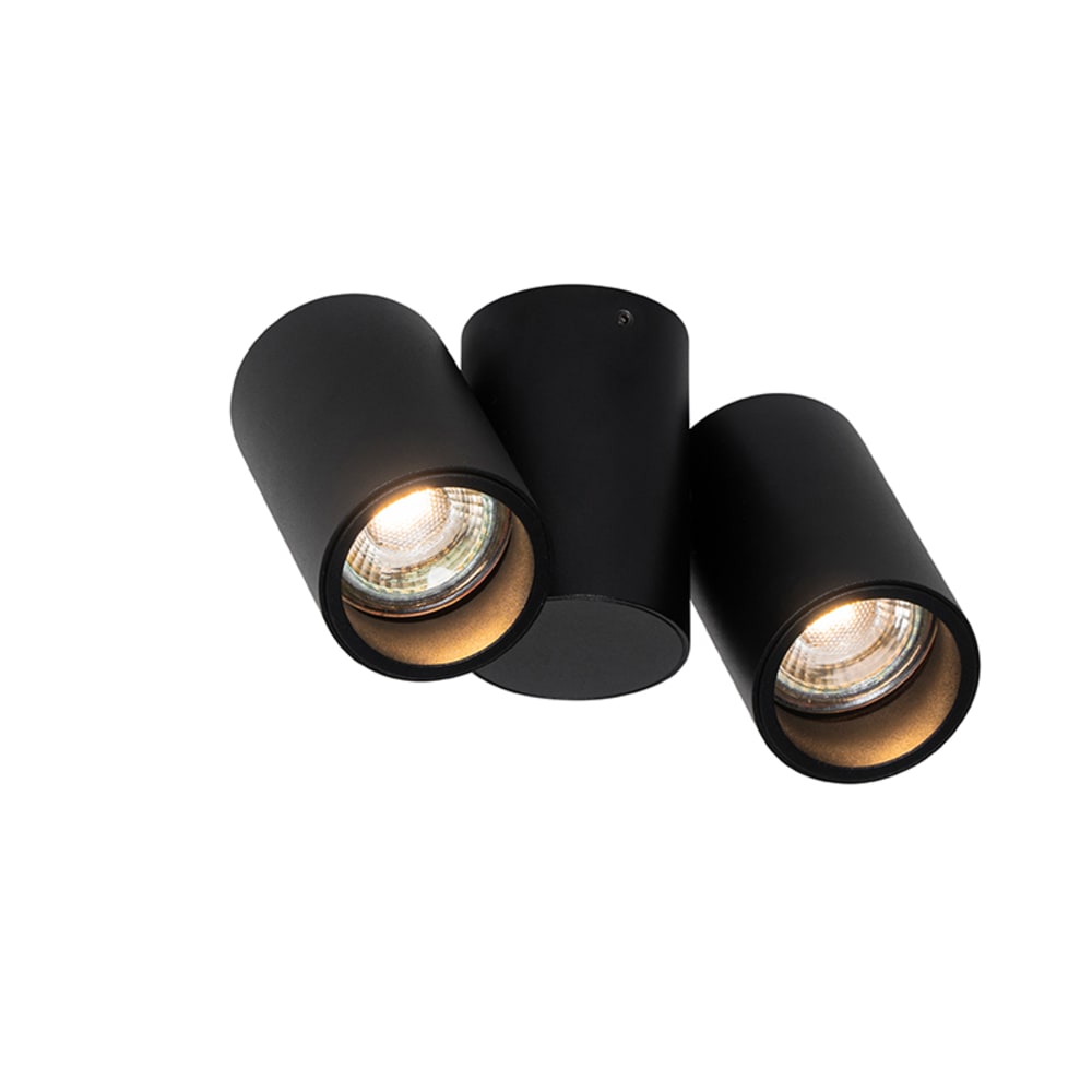 Spot plafond en acier noir