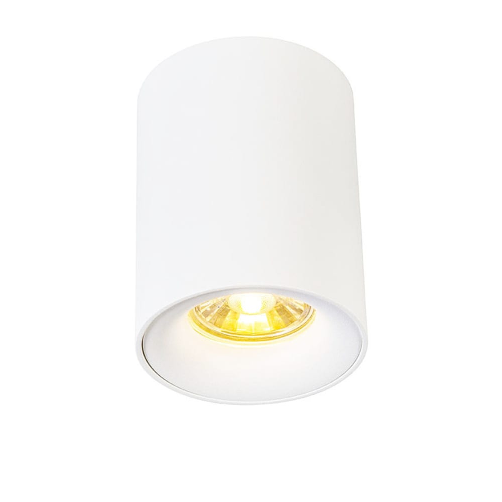 Spot plafond en acier blanc