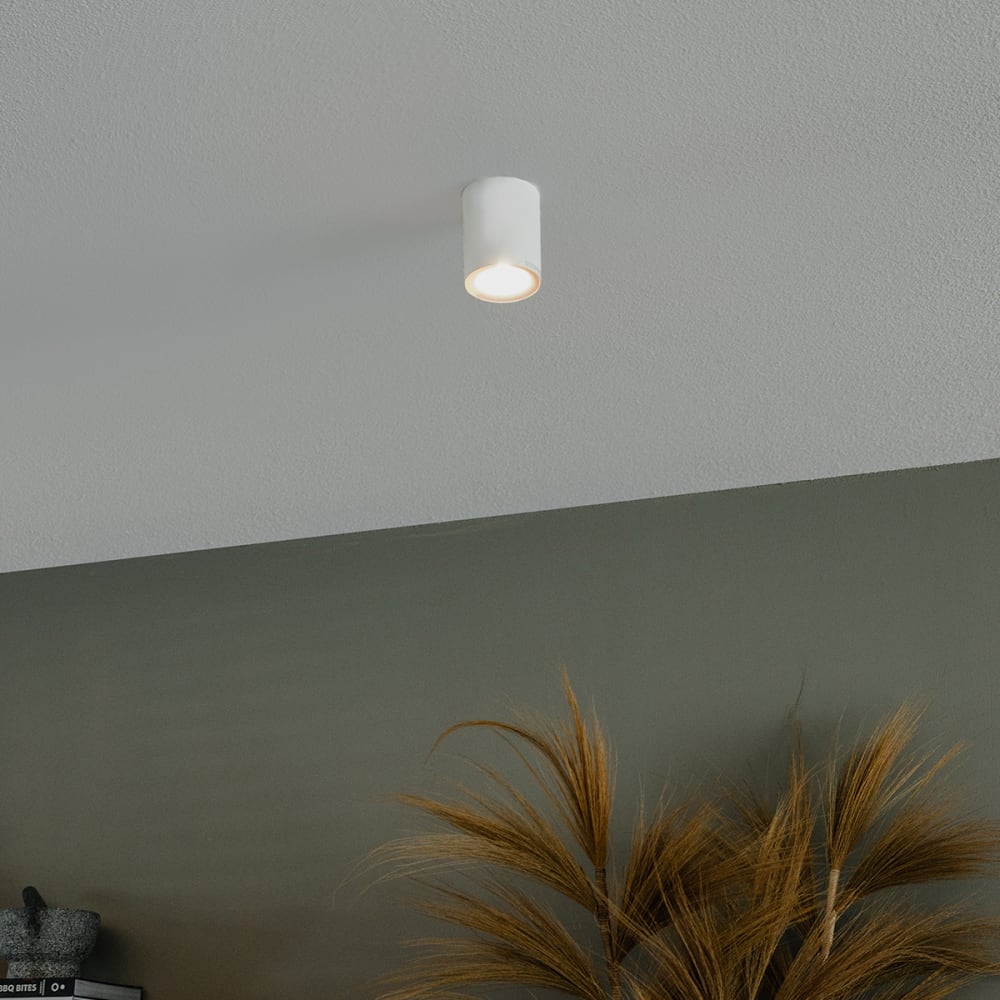 Spot plafond en acier blanc — vue 3