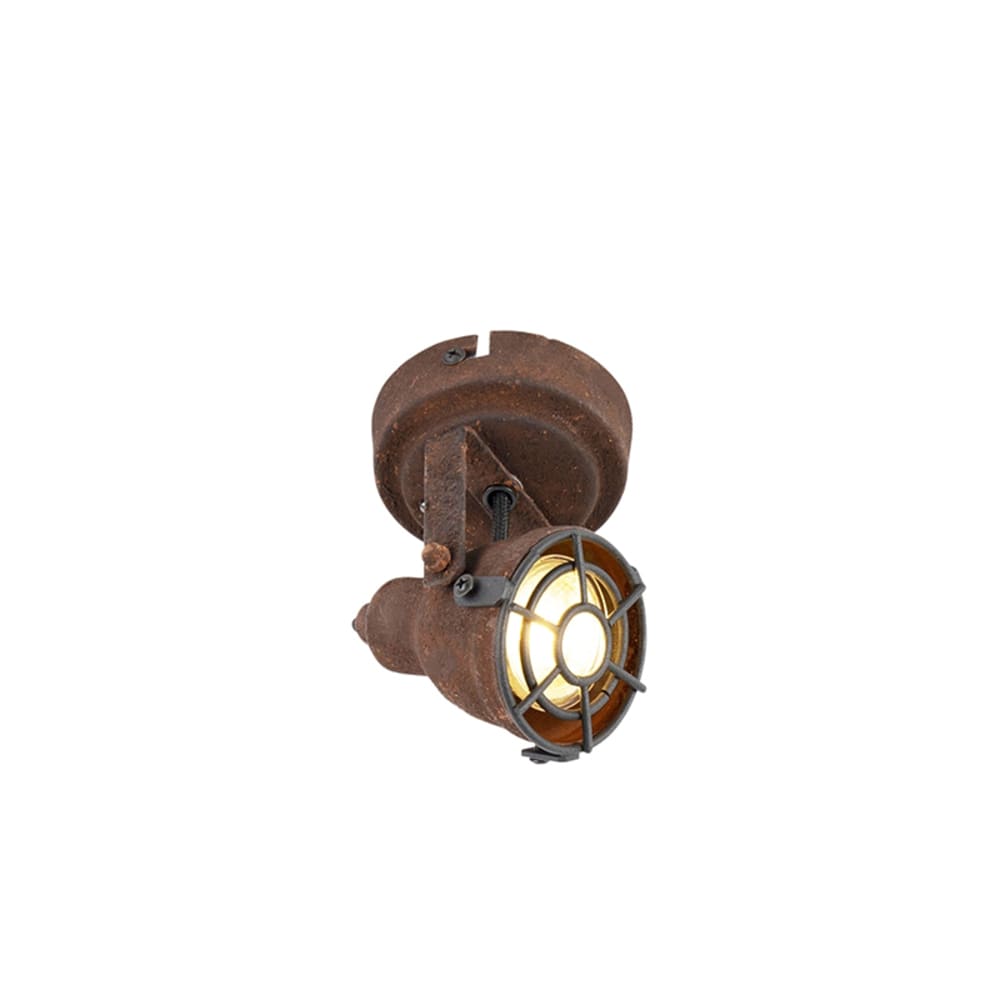QAZQA Aufbaustrahler aus Stahl, rostbraun style industrial - Metall