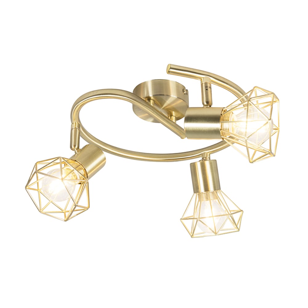 Spot plafond en acier laiton