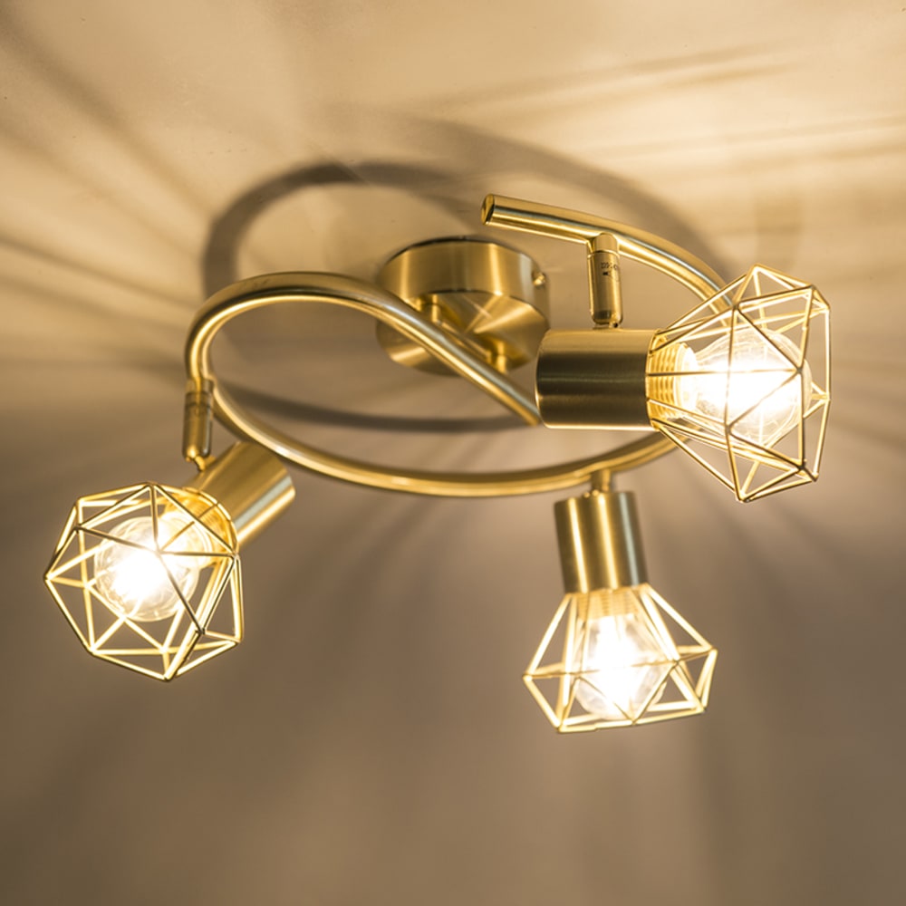 Spot plafond en acier laiton — vue 3