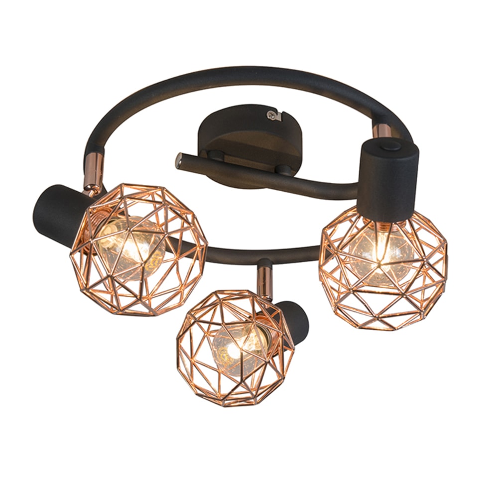 Spot plafond en acier cuivre